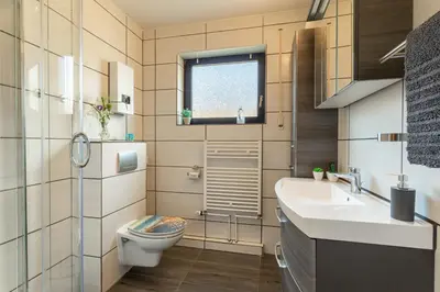 Ein Badezimmer in der Unterkunft Ferienwohnung 