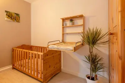 Ein Bett oder Betten in einem Zimmer der Unterkunft Ferienwohnung 