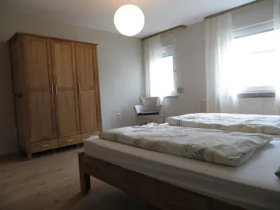 Ein Bett oder Betten in einem Zimmer der Unterkunft Farmhouse Escape in Haserich