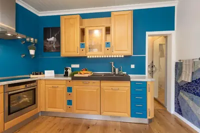 Küche/Küchenzeile in der Unterkunft FerienNest Bad Ems, Appartment HeimatNest