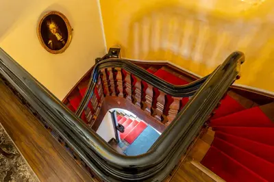 Ein Sitzbereich in der Unterkunft Jagdschloss Hotel Niederwald