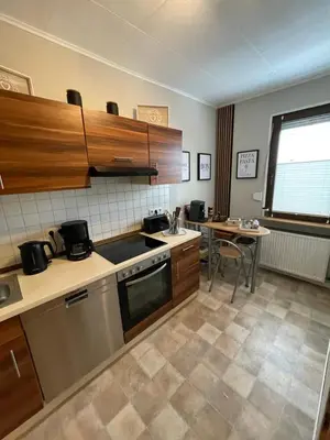 Küche/Küchenzeile in der Unterkunft Ferienwohnung Metzen