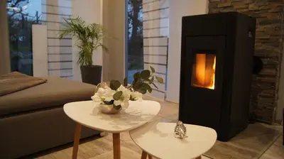 Ein Sitzbereich in der Unterkunft Maifeld Cottage
