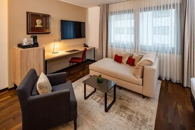 Ein Sitzbereich in der Unterkunft Park Plaza Trier