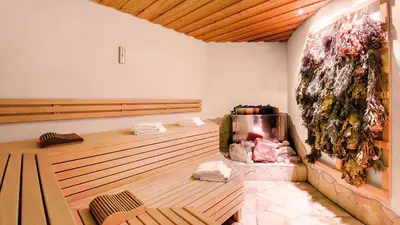 Ein Sitzbereich in der Unterkunft LIFESTYLE Resort Zum Kurfürsten