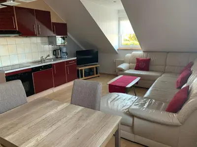 Küche/Küchenzeile in der Unterkunft Ferienwohnung Hochwaldblick 1