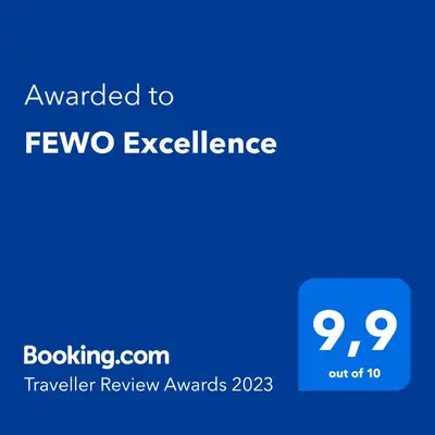 Ein Zertifikat, Auszeichnung, Logo oder anderes Dokument, das in der Unterkunft FEWO Excellence ausgestellt ist