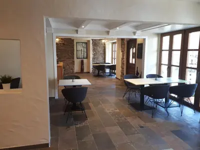 Ein Sitzbereich in der Unterkunft Strandhaus an der Mosel