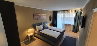 Ein Bett oder Betten in einem Zimmer der Unterkunft Strandhaus an der Mosel