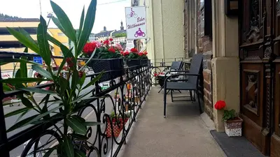 Ein Balkon oder eine Terrasse in der Unterkunft Ehemaliges Winzerhaus Cochem