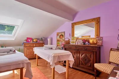 Ein Sitzbereich in der Unterkunft Moselromantik Hotel Weissmühle