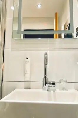 Ein Badezimmer in der Unterkunft Hotel Weingut Dehren