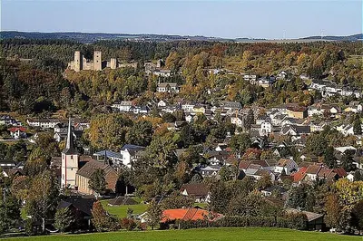 Ein allgemeiner Blick auf Schönecken oder ein Stadtblick von der Ferienwohnung aus