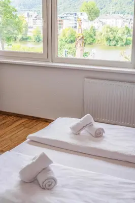 Ein Bett oder Betten in einem Zimmer der Unterkunft Self-Check-In Hotel Constantin
