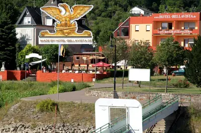 Ein Garten an der Unterkunft Rheinhotel Bellavista