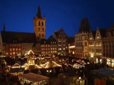 Ein allgemeiner Blick auf Gerolstein oder ein Stadtblick von des Resorts aus