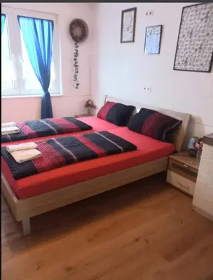 Ein Bett oder Betten in einem Zimmer der Unterkunft Zimmervermietung Pargen