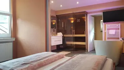 Ein Bett oder Betten in einem Zimmer der Unterkunft Anitas Ferienhaus