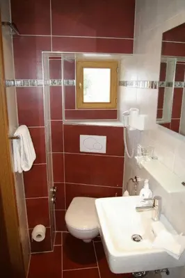 Ein Badezimmer in der Unterkunft Hotel Alter Posthof