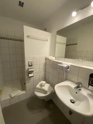 Ein Badezimmer in der Unterkunft Hotel Hieronimi