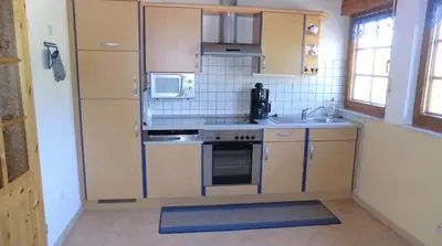 Küche/Küchenzeile in der Unterkunft Ferienwohnung Sommer
