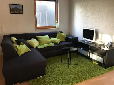 Ein Sitzbereich in der Unterkunft Haus Kleewiese