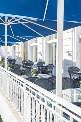 Ein Balkon oder eine Terrasse in der Unterkunft Häcker's Hotel