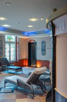 Ein Sitzbereich in der Unterkunft Häcker's Hotel
