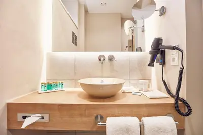 Ein Badezimmer in der Unterkunft Seehotel Maria Laach