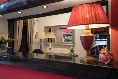 Ein Sitzbereich in der Unterkunft Hotel Moselblick