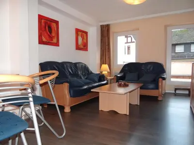 Ein Sitzbereich in der Unterkunft Haus Corray