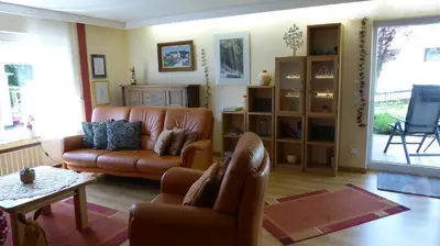 Ein Sitzbereich in der Unterkunft Haus Gertrud