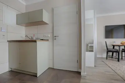 Küche/Küchenzeile in der Unterkunft H-Apartments Bismarckstrasse