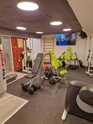 Das Fitnesscenter und/oder die Fitnesseinrichtungen in der Unterkunft City-Appartement Vogel