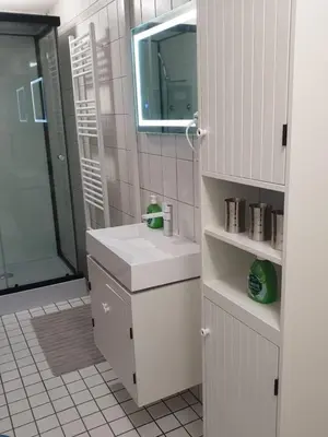 Ein Badezimmer in der Unterkunft City-Appartement Vogel