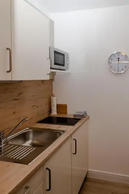 Küche/Küchenzeile in der Unterkunft BIT-City Studio und Appartement