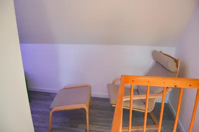 Ein Sitzbereich in der Unterkunft Ferienwohnung Landquartier