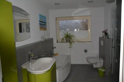 Ein Badezimmer in der Unterkunft Ferienwohnung Arens