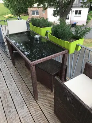 Ein Garten an der Unterkunft Ferienhaus Störzel Wohnung B