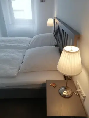 Ein Bett oder Betten in einem Zimmer der Unterkunft Ferienwohnung Riesling