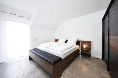Ein Bett oder Betten in einem Zimmer der Unterkunft Wein Ferienhaus Kerner
