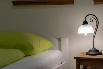Ein Bett oder Betten in einem Zimmer der Unterkunft Anduns exklusive Scheune - Ferienhaus