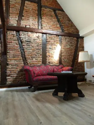 Ein Sitzbereich in der Unterkunft Anduns exklusive Scheune - Ferienhaus