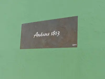 Ein Zertifikat, Auszeichnung, Logo oder anderes Dokument, das in der Unterkunft Anduns - Ferienhaus ausgestellt ist