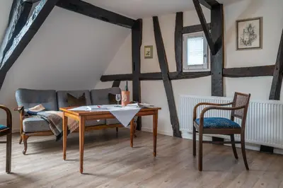Ein Sitzbereich in der Unterkunft Anduns - Ferienhaus