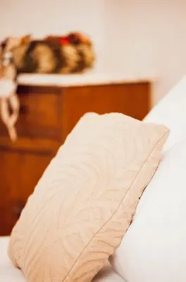 Ein Bett oder Betten in einem Zimmer der Unterkunft Landhaus Halferschenke