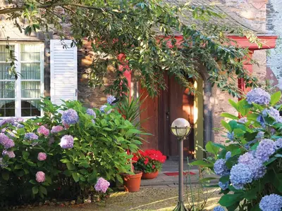 Ein Garten an der Unterkunft Pension Marienhof