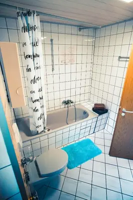 Ein Badezimmer in der Unterkunft Rheinterrasse Wohnung 1