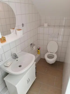 Ein Badezimmer in der Unterkunft Ferienwohnungen Burgfrieden 6