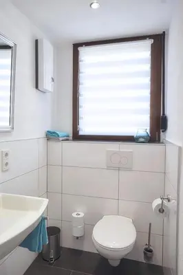 Ein Badezimmer in der Unterkunft Ferienwohnung Traumblick